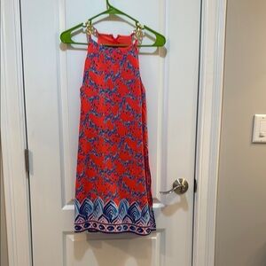 Lilly Pulitzer Orange Halter Sundress Resort Wear